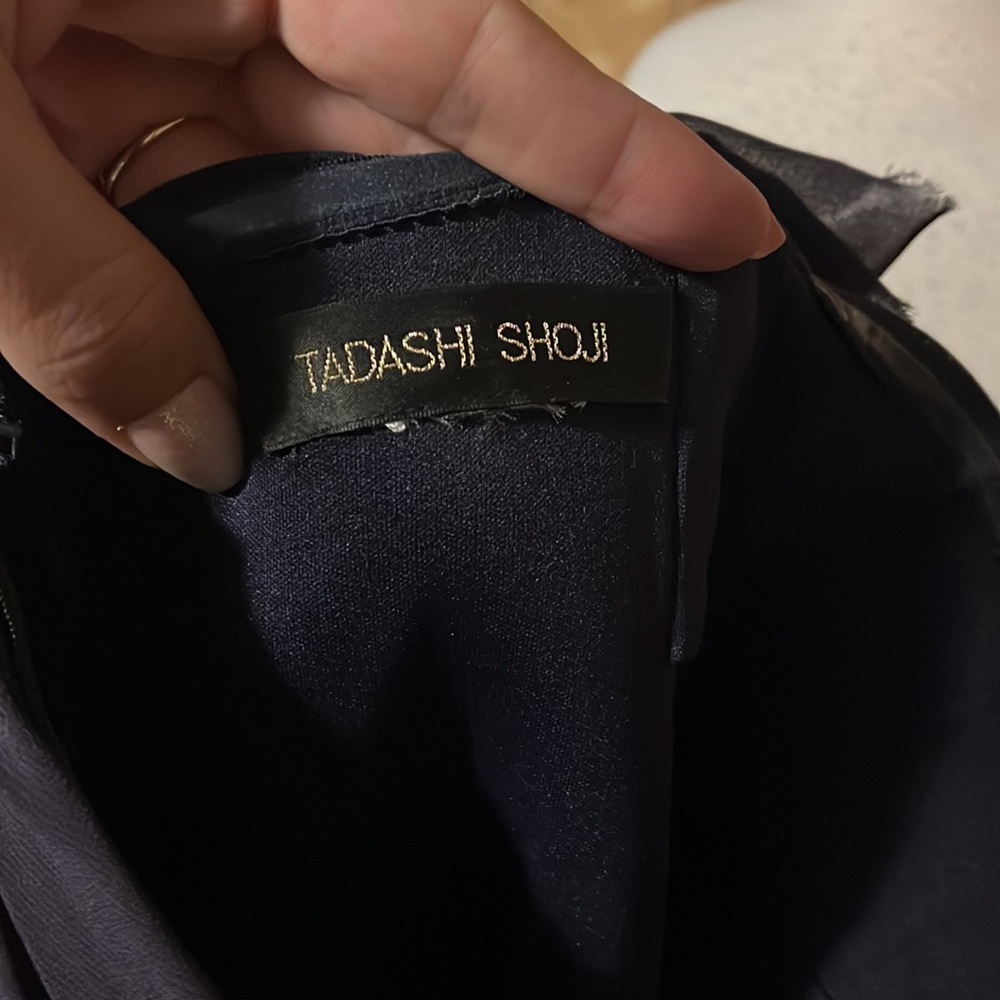 TADASHI SHOJI Purple One Shoulder Formal Gown - Picture 6 of 6